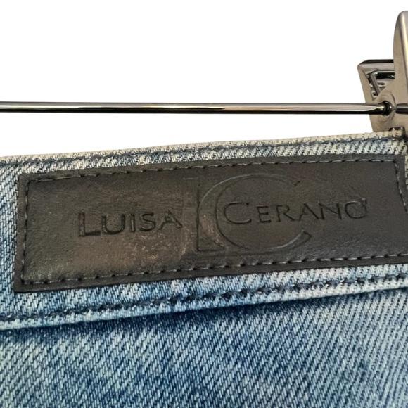 Luisa Cerano cropped wide leg high waist denim jeans size 10 excellent condition - Picture 11 of 14